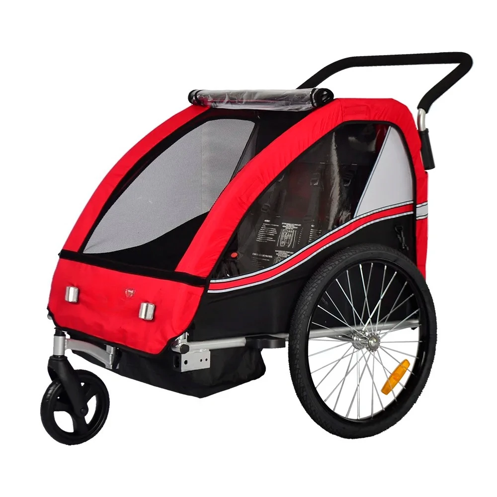 Pet Dog Carrier With Easy Quick Attaching Release Bicycle Trailer Baby 2 In 1 Structure Carriage Cargo Bicycle Trailer