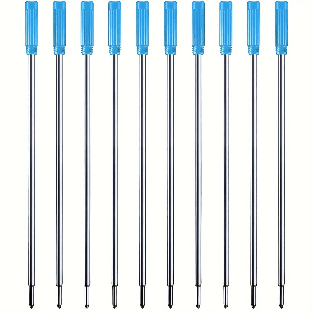 4.5-inch universal ballpoint pen refill, black/ink refill (10 pack), replaceable refill, 1mm medium tip