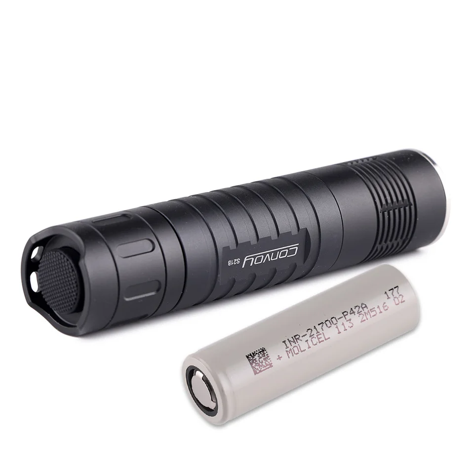 Convoy-バッテリー付き懐中電灯s21b,xhp50.3 hi,銅dtp/ar,温度保護
