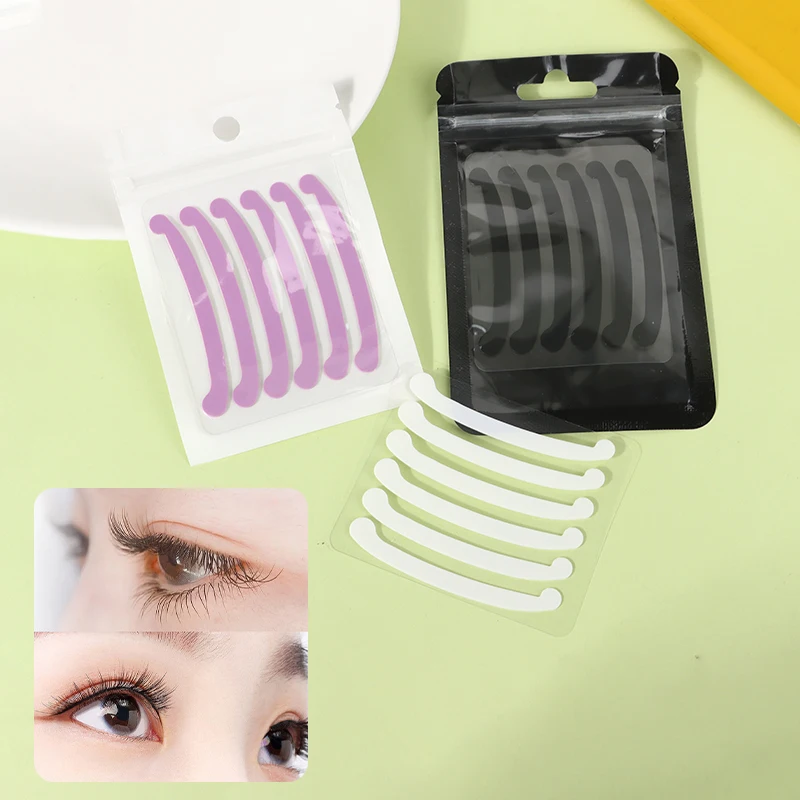 6pcs Reusable Silicone Lash Lifting Perm Cover Keratin Perm Lash Lift Curlers Ribbon Eyelash Accessories Applicator Tools