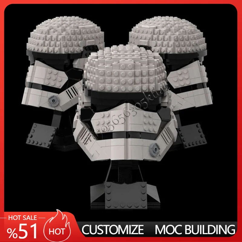 

709 PCS Star Plan MOC Helmet Custom First Order Collection MOC Model Building Blocks Architecture Education Assembly Model Toys
