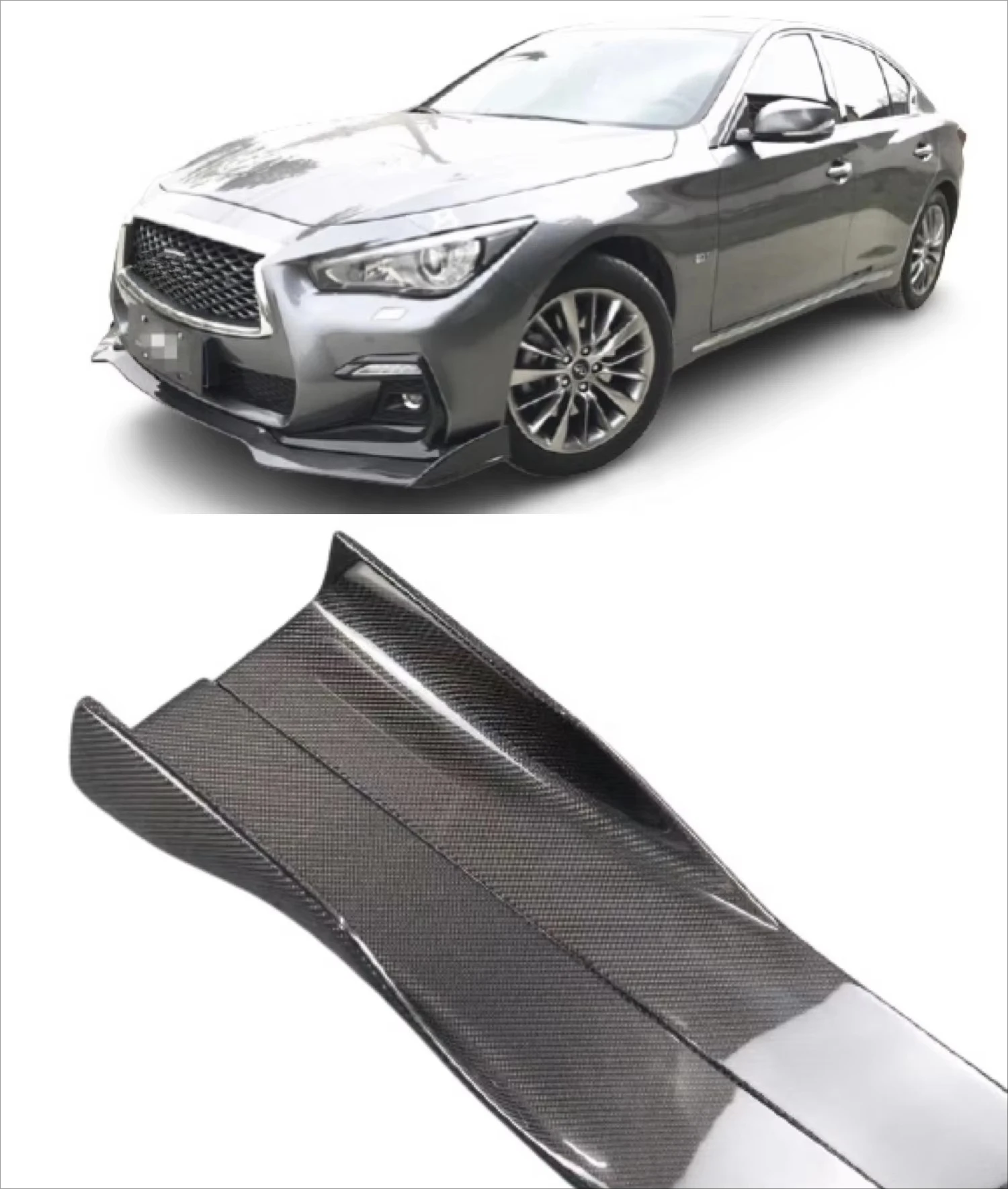 

High Quality Carbon Fiber Side Skirts for Infiniti Q50 Q60 Perfect Fitment