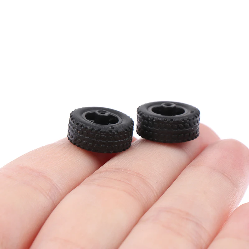 1Set DIY Racing Vehicle Toys 1:64 Car Wheels For Rubber Tire With Wheel Axle Model Modified Part