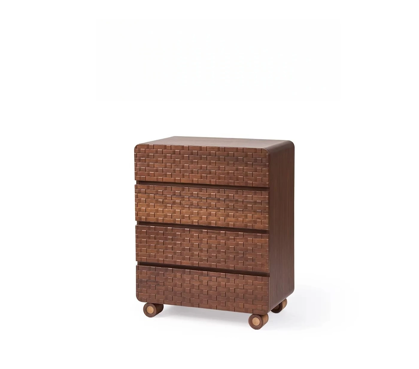 DSA minimalist walnut solid wood chest Chinese retro bedroom storage cabinet living room multi-purpose storage dining  cabinet