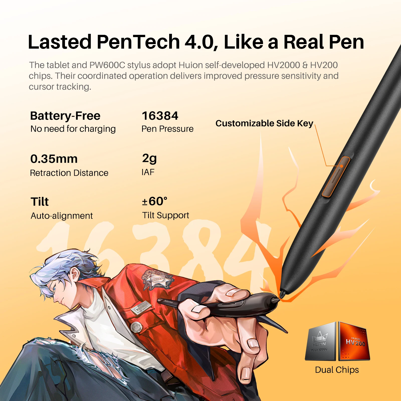 HUION KP1202 12.2 Inch Android 16 Drawing Tablet 8GB+256GB 90Hz 2.4K 3:2 Display G720 2.6GHz PenTech 4.0 Stylus