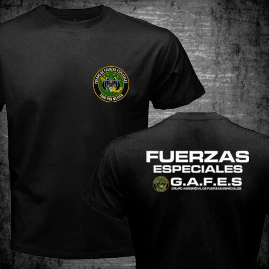 Camiseta militar para hombre, gafas Fuerzas Especiales, ejército, militar, México