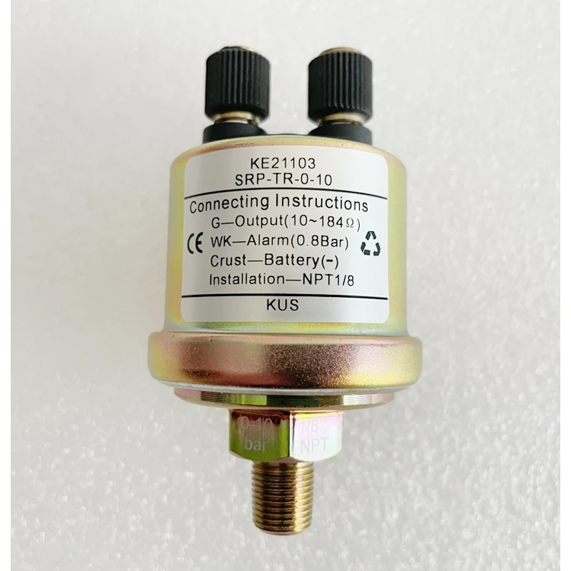 KUS Cars Oliedrukmeters Sensoren M10X1 NPT1/8 NPT1/4 Mechanische druktransmitters 0-5Bar 0-10Bar met 0,8Bar alarmsysteem