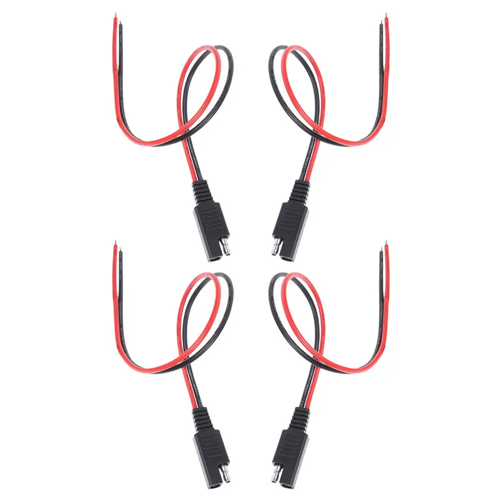 4Pcs Sae to Terminal Quick Connector 14Awg Heavy Duty Battery Plug for Automotive Rv Marine Solar Panel Wiring Polarity Color