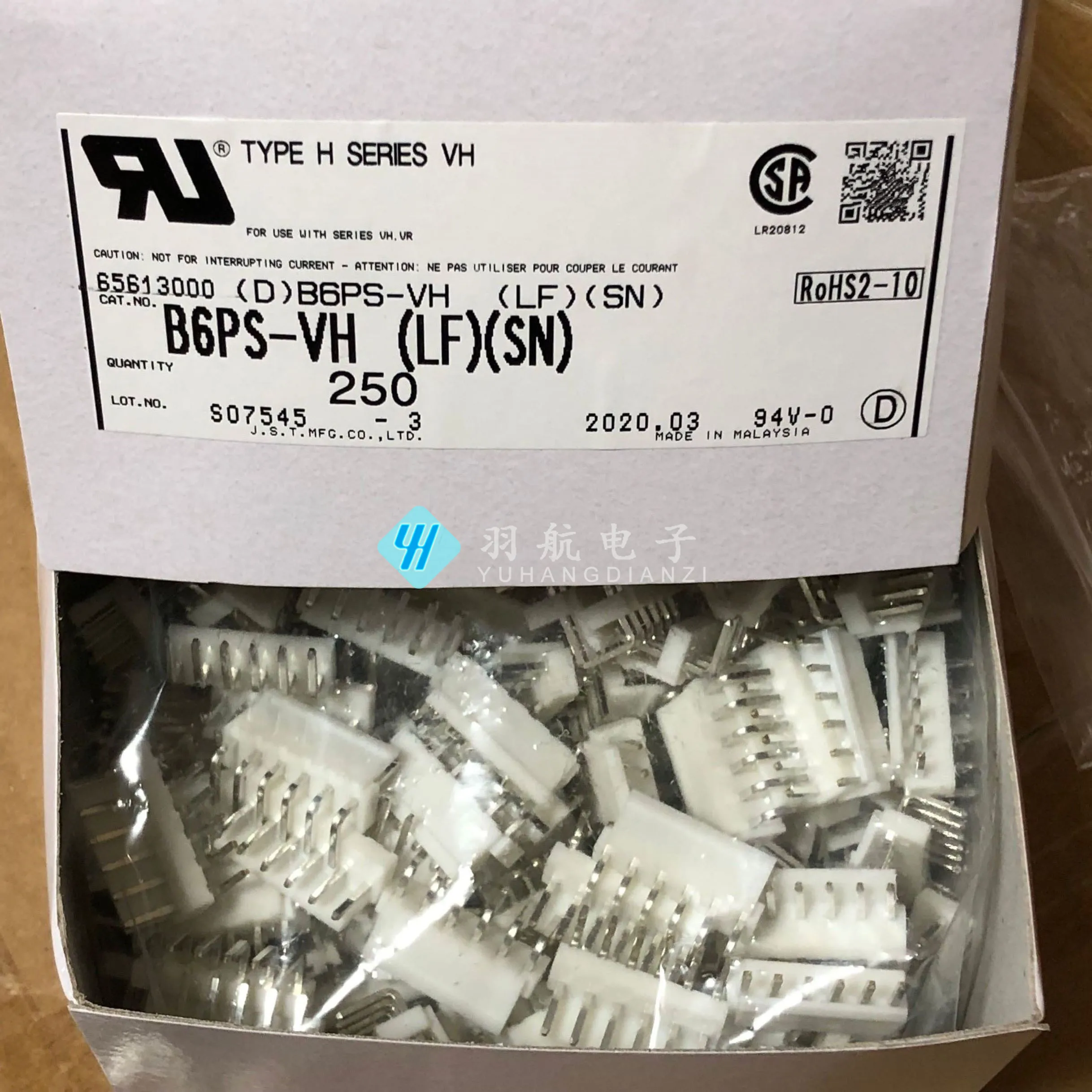 30pcs original new Connector B6PS-VH pin base 6P 3.96mm spacing