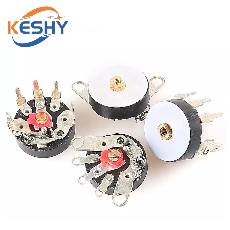 5PCS RV12MM Straight Angle Radio Potentiometer RV12MM B10K B103 B503 B50K Power Amplifier Volume Potentiometer With Switch New