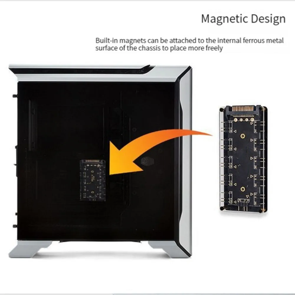 마더 보드 RGB 허브, 선풍기 허브, 5V, 3 핀, 1 개