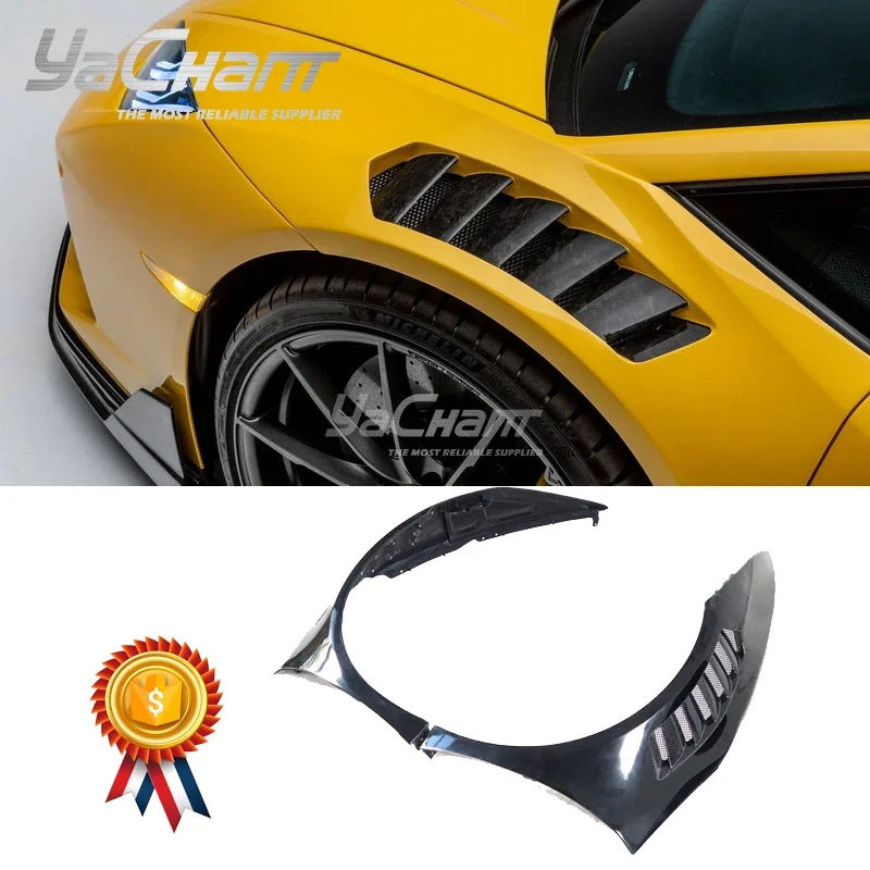 Car-Styling Partial Carbon Fiber Front Fender Fit For 2014-2019 Huracan LP610-4 & LP580-2 Coupe Spyder VORS VICENZA ED Style