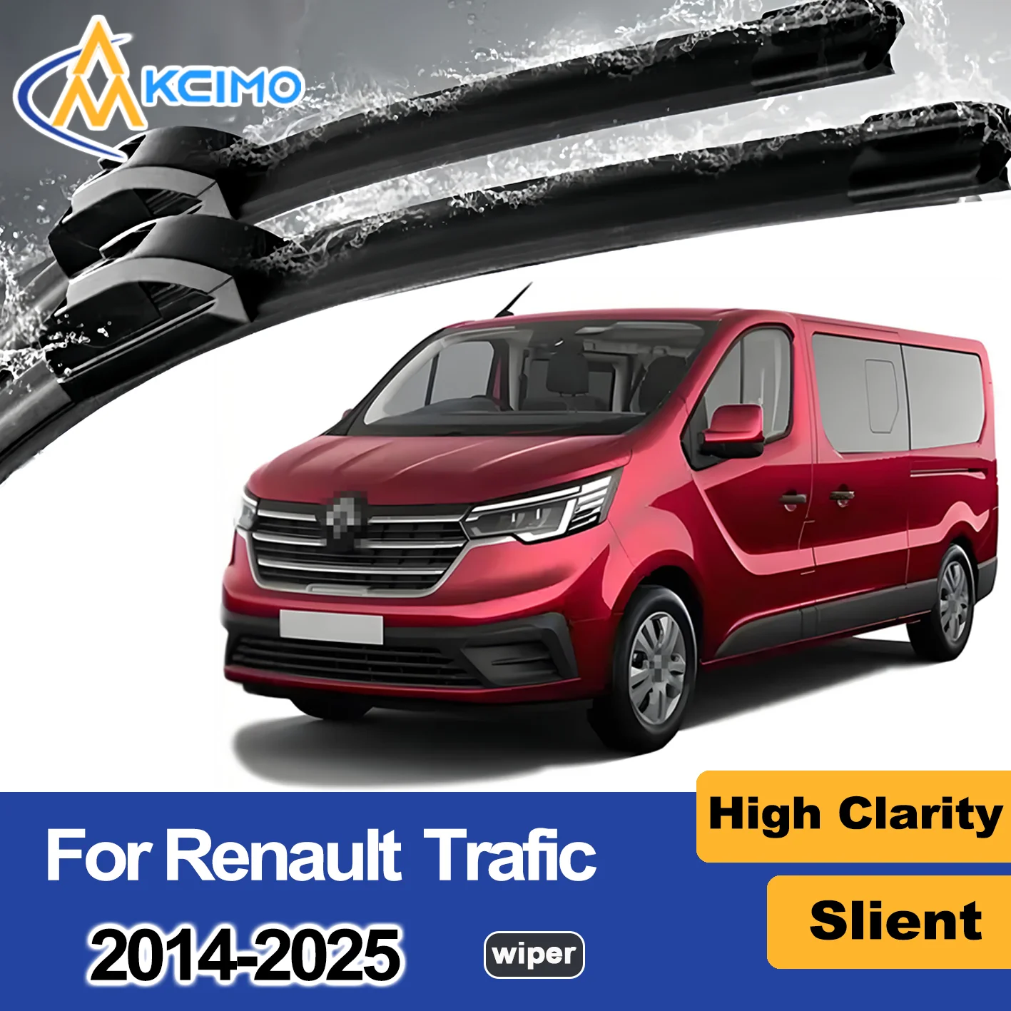 

2PCS New Front Wiper Blade for Renault Trafic X82 2014-2025 Fiat Talento (2016-2020) Nissan NV300 (2016-2021) Nissan Primastar