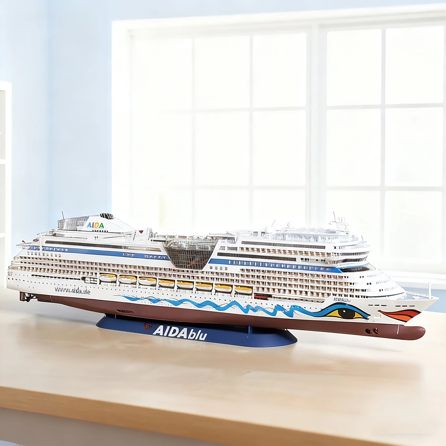 

1/400 Aida Luxury Cruise Ship Assembly Model 63.4cm Exquisitely Detailed Ships Static Model Ship Toy Ornament Cruise Ship Model