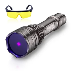 UniqueFire X5 UV365NM Black Light LED Flashlight Ultraviolet with Filter-Detector for Dog Pet Urine Stains Bed Bugs and Scorpion