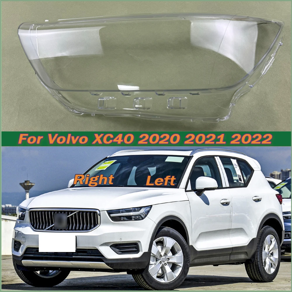 

For Volvo XC40 2020 2021 2022 Front Headlight Cover Transparent Shade Lamp Headlamp Shell Plexiglass Replace Original Lampshade