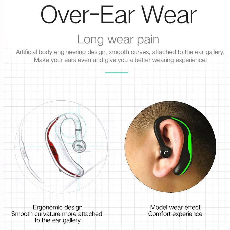 Cuffie Wireless auricolari Bluetooth con microfono cuffie vivavoce Bluetooth impermeabili per sport In-Ear singoli per telefoni 2023