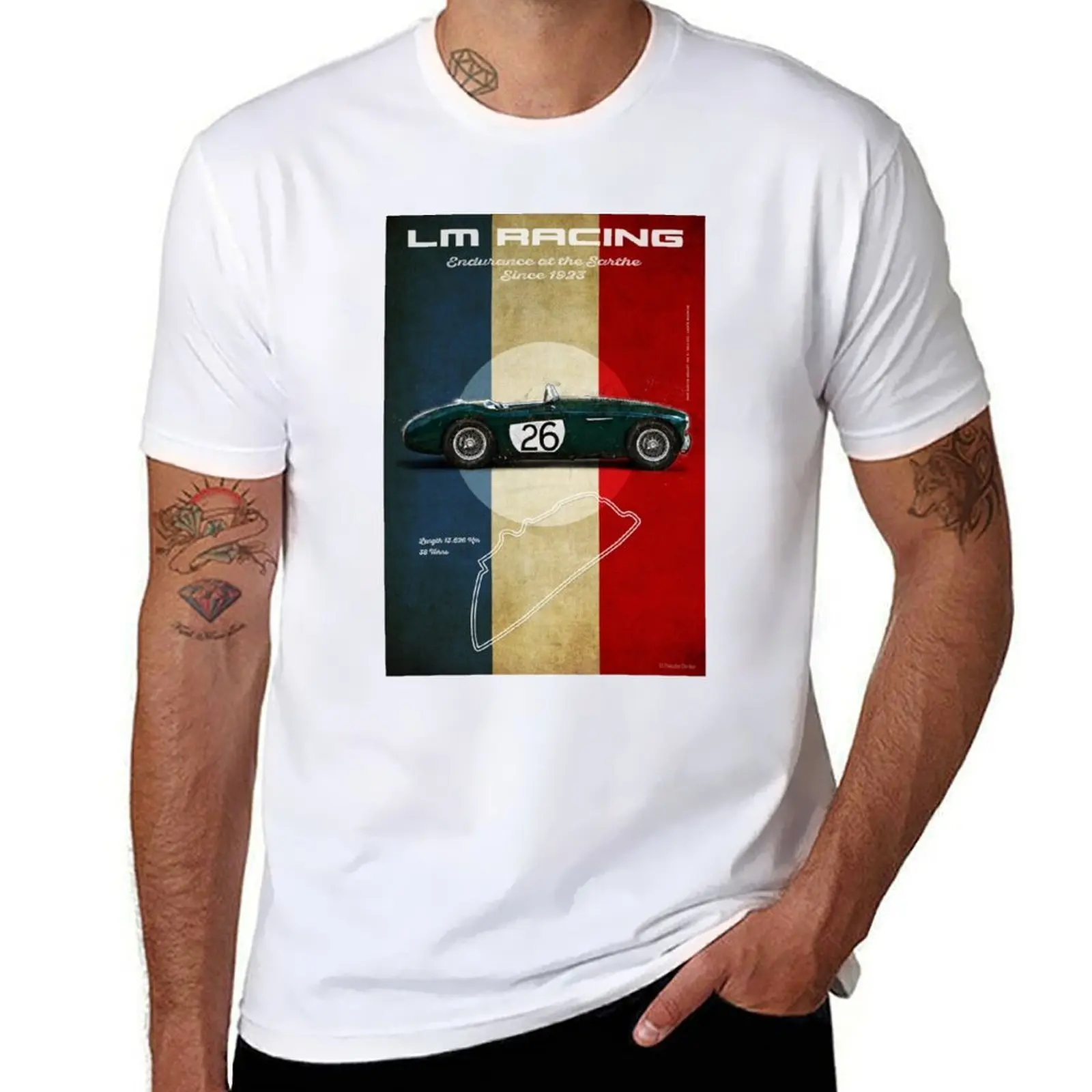 

LM Racing Vintage Austin Healey 100S T-Shirt cotton tshirt 100% t shirt man cotton T-Shirt