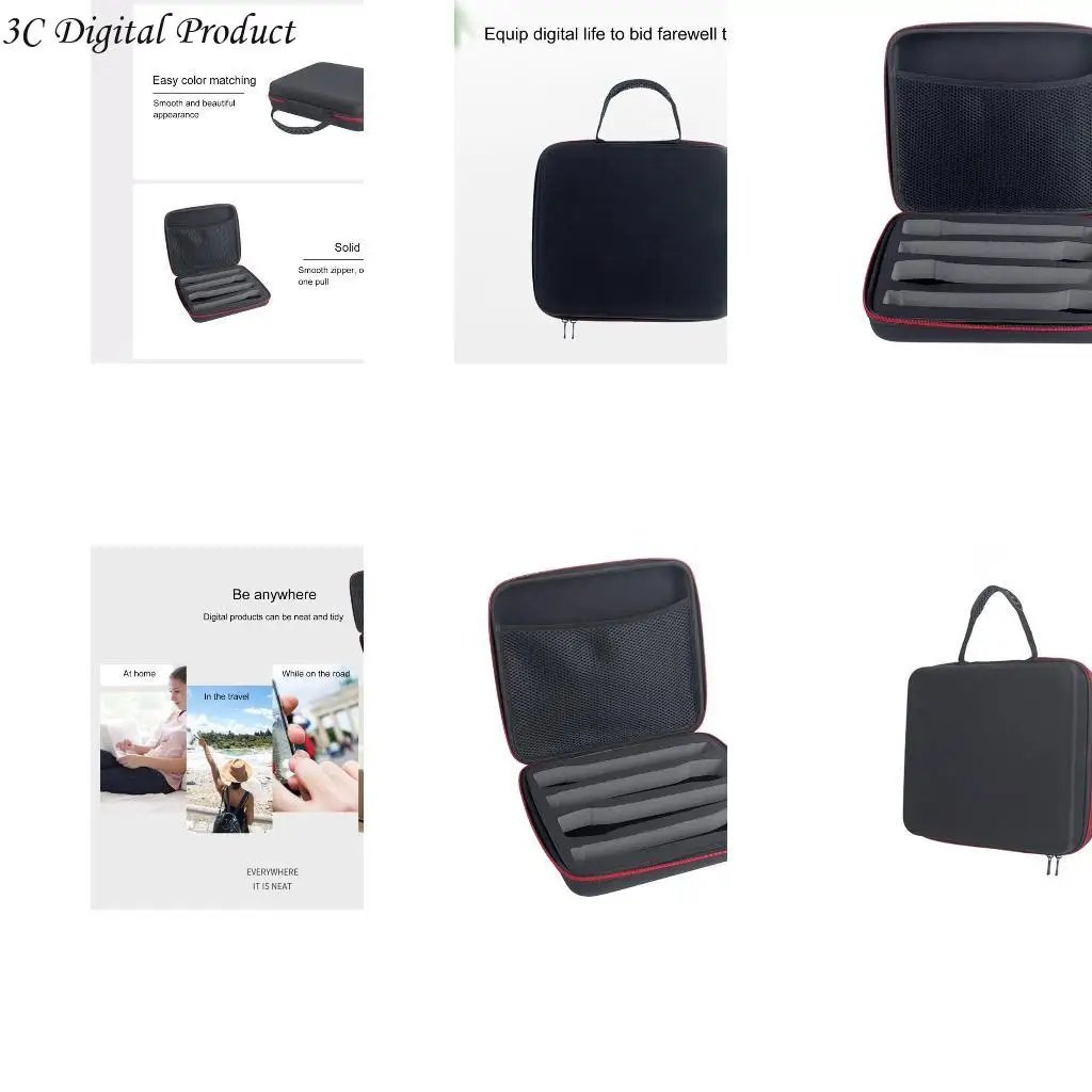 Bolsa armazenamento caixa viagem microfone, MIC Wireless Protetive Box Boleteira à prova choque choque 4 Q84A