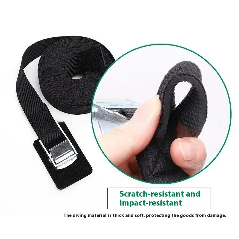 1 متر-5 متر مشبك التعادل أسفل حزام البضائع الأشرطة لسيارة دراجة نارية مع مشبك معدني حبل للسحب حزام سقاطة قوي لحقيبة الأمتعة #6