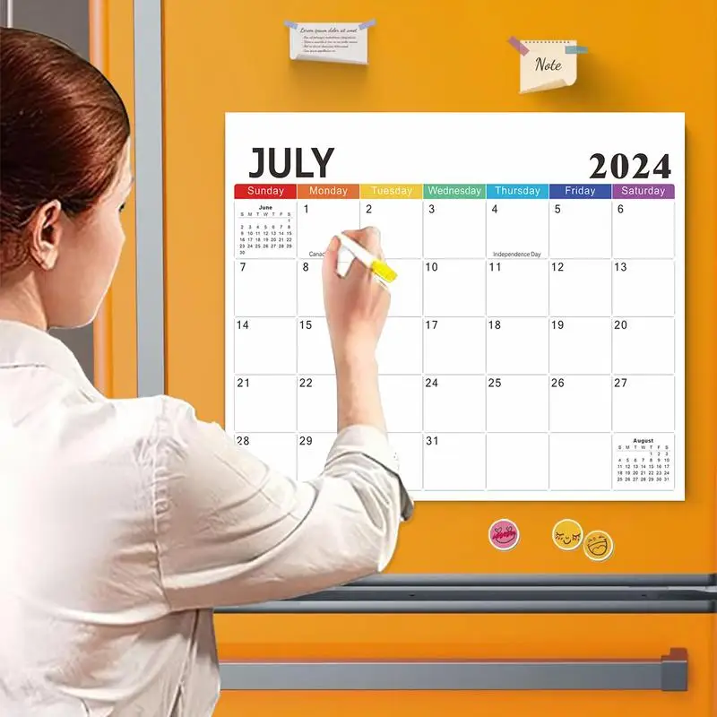Grote Magnetische Kalender Grote Klaslokaal Magneet Engelse Kalender Magnetische Maandelijkse Kalender Met Lege Blokken Eenvoudig Planning Vierkant