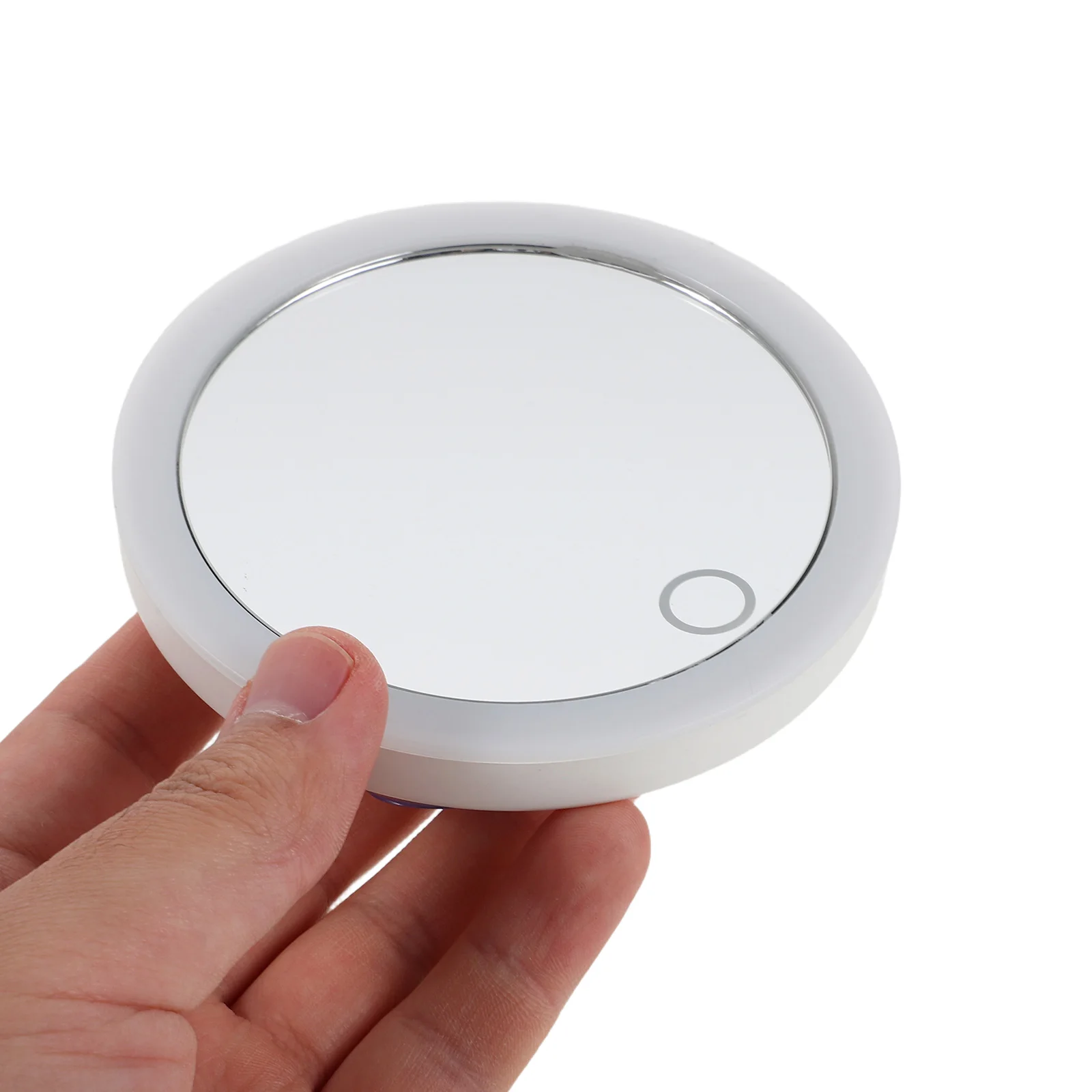 

Rechargeable Led Vanity Mirror Lighted Makeup Illuminating Portable Compact Abs Bathroom Travel 10X Magnifying Suction