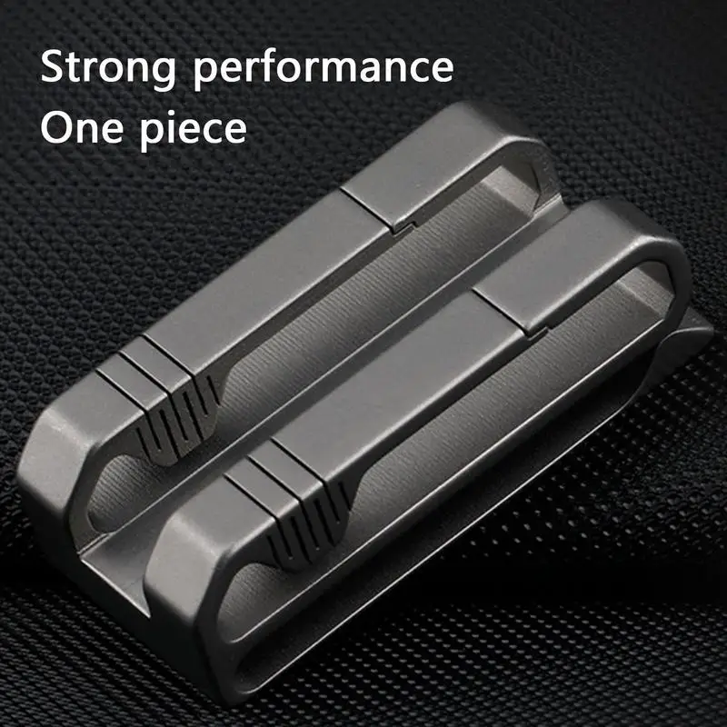 Titanium Alloy Clip-on Carabiner Double Clip Belt Buckle Key Ring Clip Holder Car Keychain Key Clip For Belt