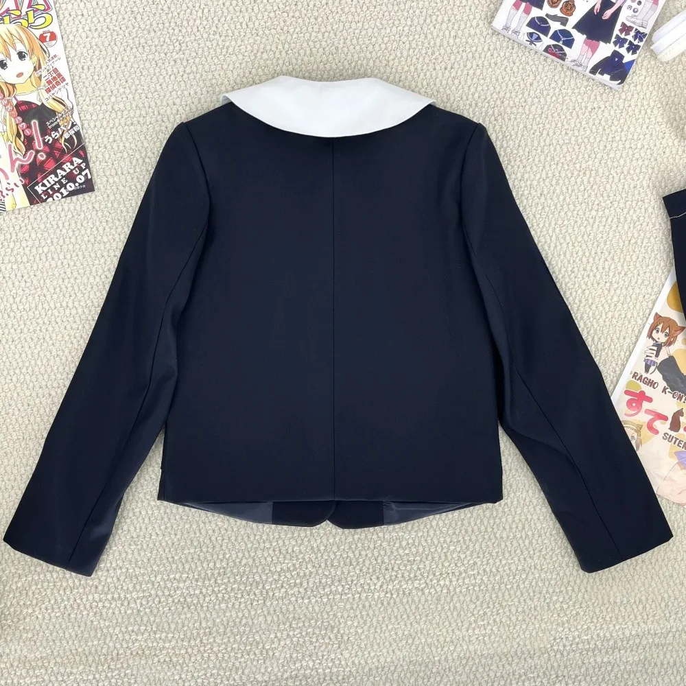 Elegant Japanese Doll Collar JK Uniform Jacket, Embroidery Crew Neck Suit School Uniform for Graduation Photo Campus Daily Wear - view 3