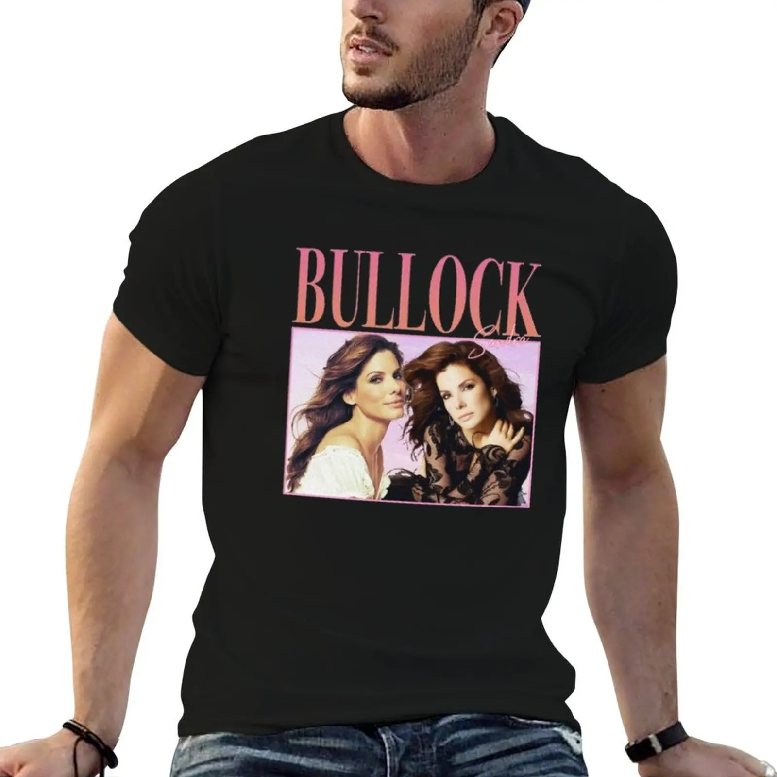 

90's Retro style Sandra Bullock T-Shirt cotton t shirt man funny t shirts man T-Shirt