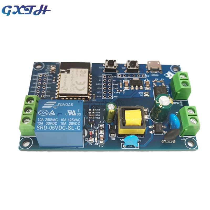 DC/AC ESP32 WIFI Bluetooth BLE Single Relay Module ESP-C3-12F Development Board I/O Port UART Program