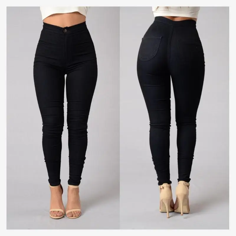 High Waist Slim Fit Elastic Splice Women's Capri Pants Trendy Casual Trousers Cross-Border eBay Hot Sale Fashionable plus Size