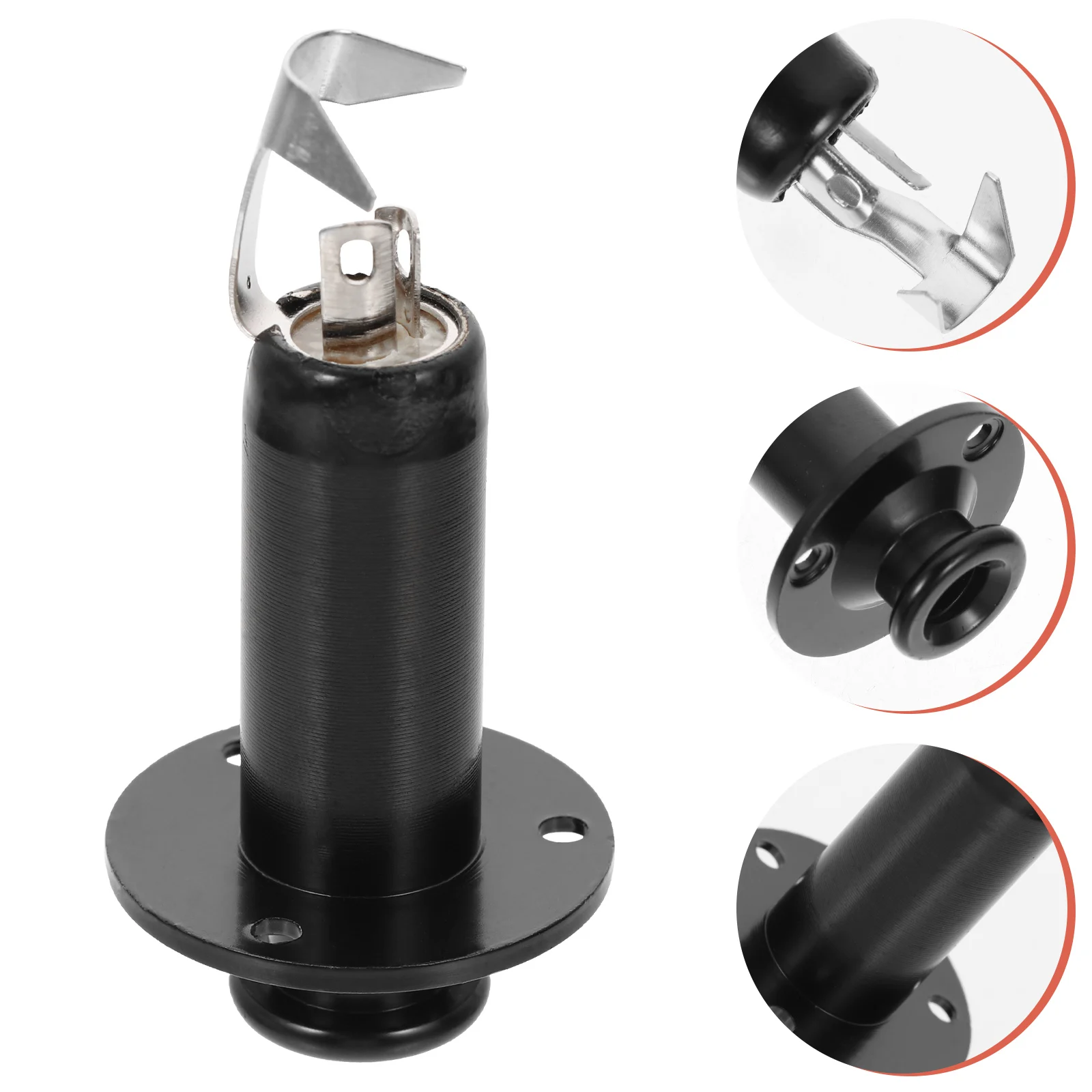 

Pickup Tail Nail Socket Plug Guitar End Pin Accessories Black Zinc Alloy Endpin Man