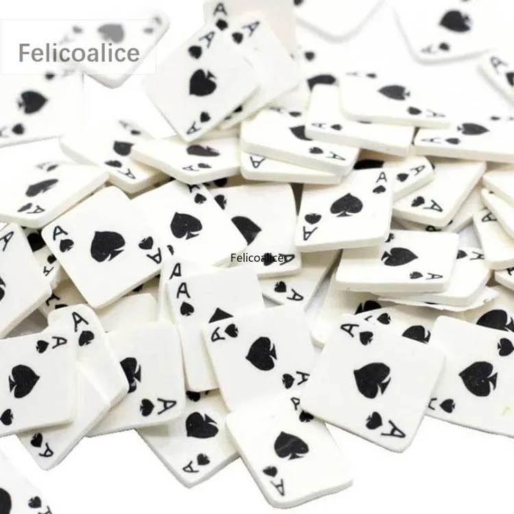 

500 г Ace Игральные карты для покера, раньше для рукоделия, пластиковые клейкие частицы грязи 5 мм/10 мм, глина для слайма