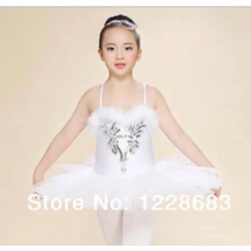 رائجة البيع الأبيض بحيرة البجع المهنية الباليه توتو Dancewear الفتيات ملابس رقص أداء فستان الباليه للأطفال RZ7853