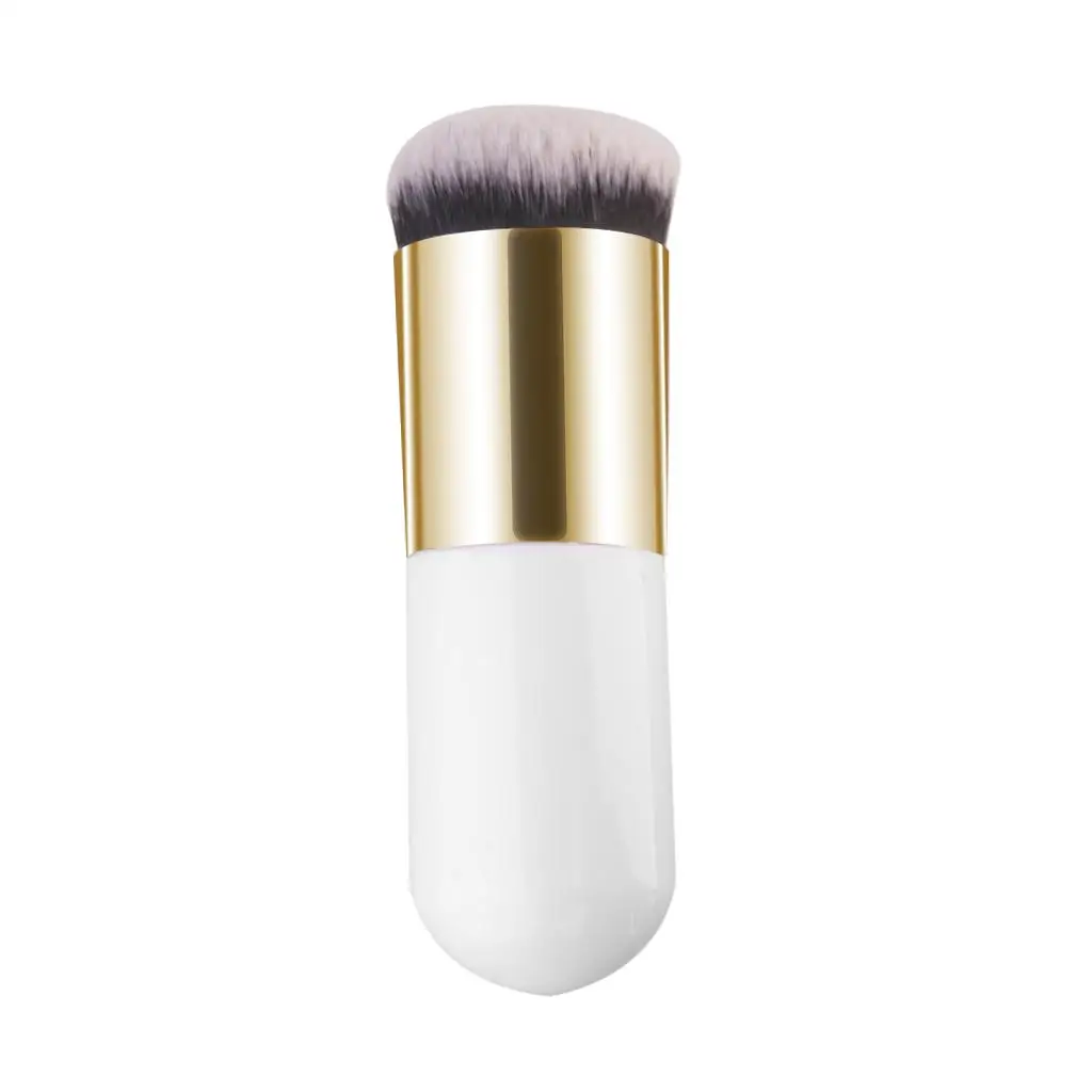 2-6pack Pro Makeup Cosmetic Face Powder Blush Brush Foundation Tool - White Gold