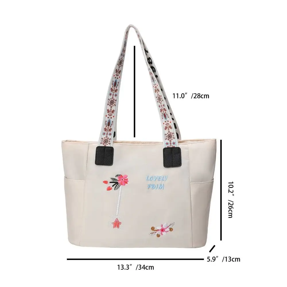 Waterproof Oxford Handbag Shoulder Bags for Women Shopper Tote Bag Large Capacity Luxury Embroidery Ladies Handbags Shopping Bag