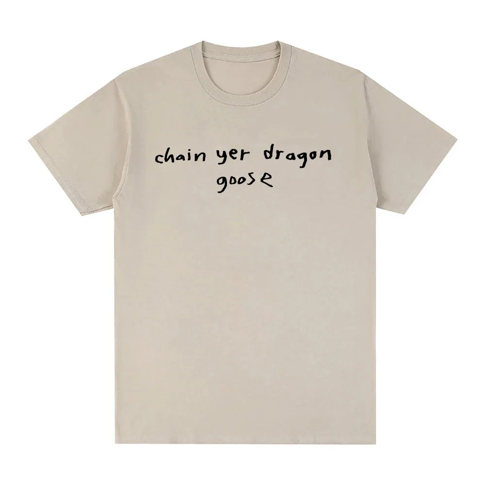 

Футболка с логотипом Chain Year Dragon Goose BAND, летние футболки высокого качества с круглым вырезом, новинка 2025 года, винтажные удобные футболки из 100% хлопка