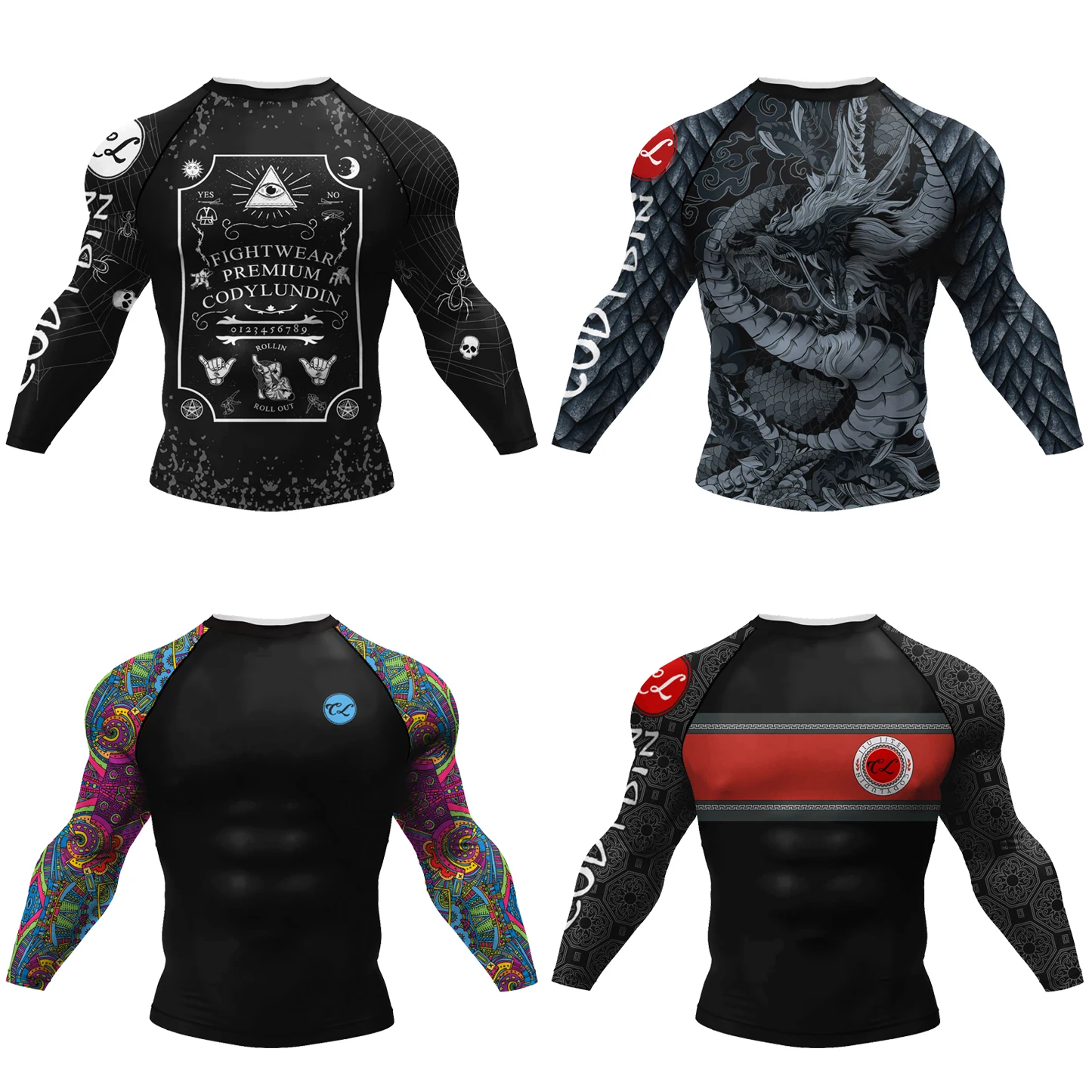 Hot Sell Popular MMA Men Rashguard Jiu Jitsu BJJ T Shirt Long Sleeve Fitness Muay Thai Boxing Sport Compression Rash Guards