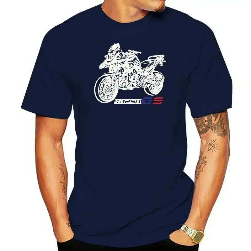 New Pure 100% Cotton Short Sleeves Fashion 2024 Motorcycle Motorrad R1250gs R 1250 Gs R 1250gs T-Shirt oversized t shirt summer