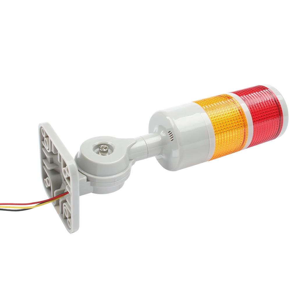 2 camadas rotatable 180 luz de advertência vermelha da pilha luz industrial para a máquina do cnc dc 24v 12v ac220v 110v constante piscando luz led