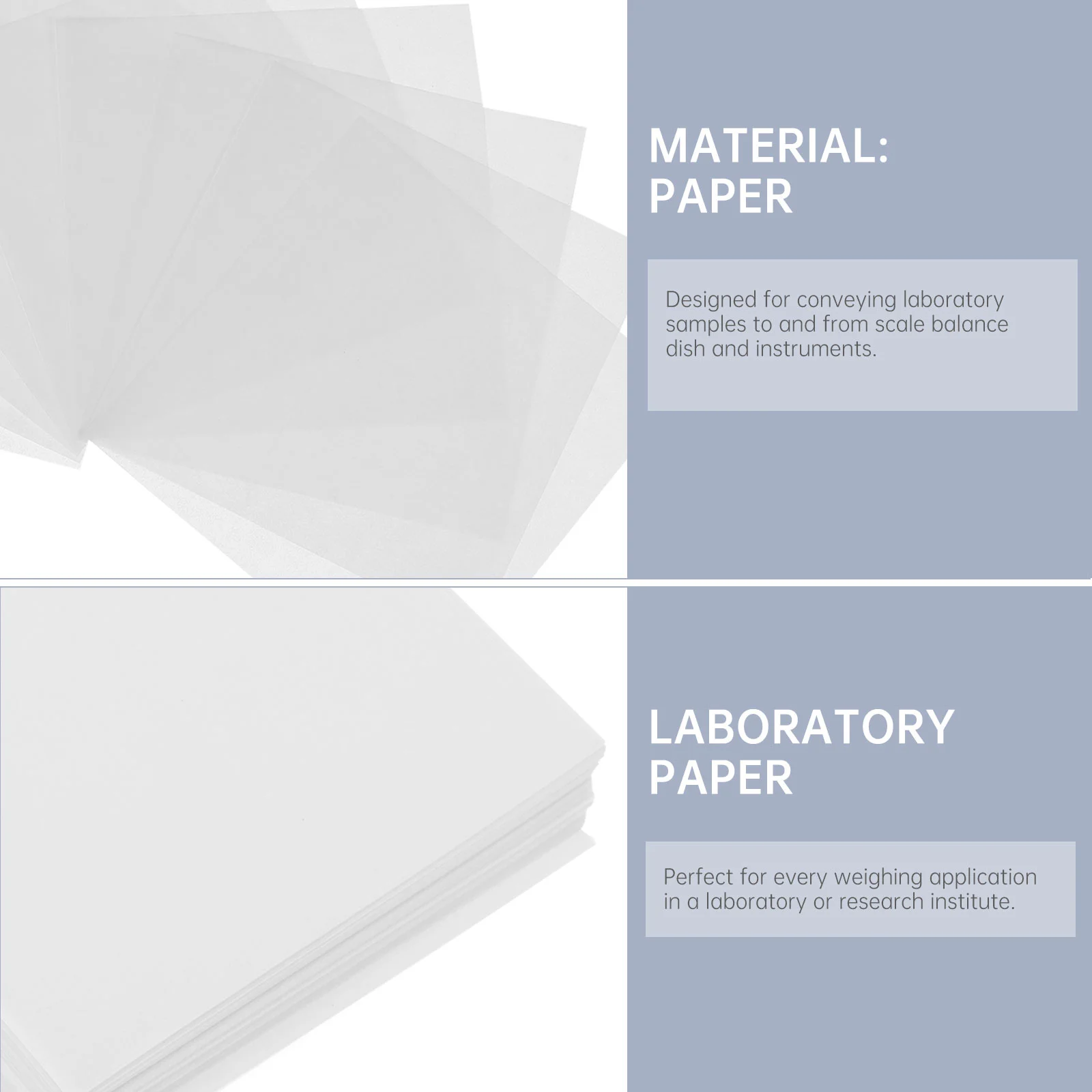 500 Sheets Weighing Paper Laboratory Supplies Balance for Samples Transfer Pads