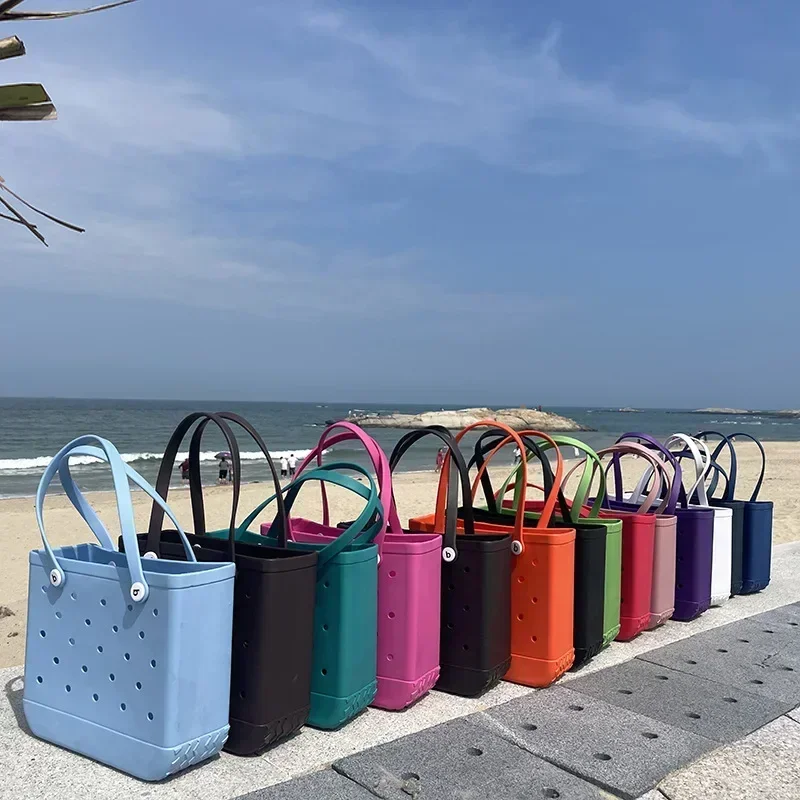 EVA Beach Jelly Bag Rubber Waterproof Shoulder Handbag Large Capacity Portable Travel Handbag Summer Pool Fashion Women Tote Bag image 4