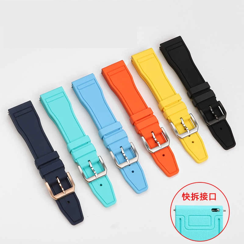 20mm 21mm 22mm Quick release watch strap  For IWC watchband Mark 18 Portugal Little Prince Pilot fluororubber Bracelet  for men