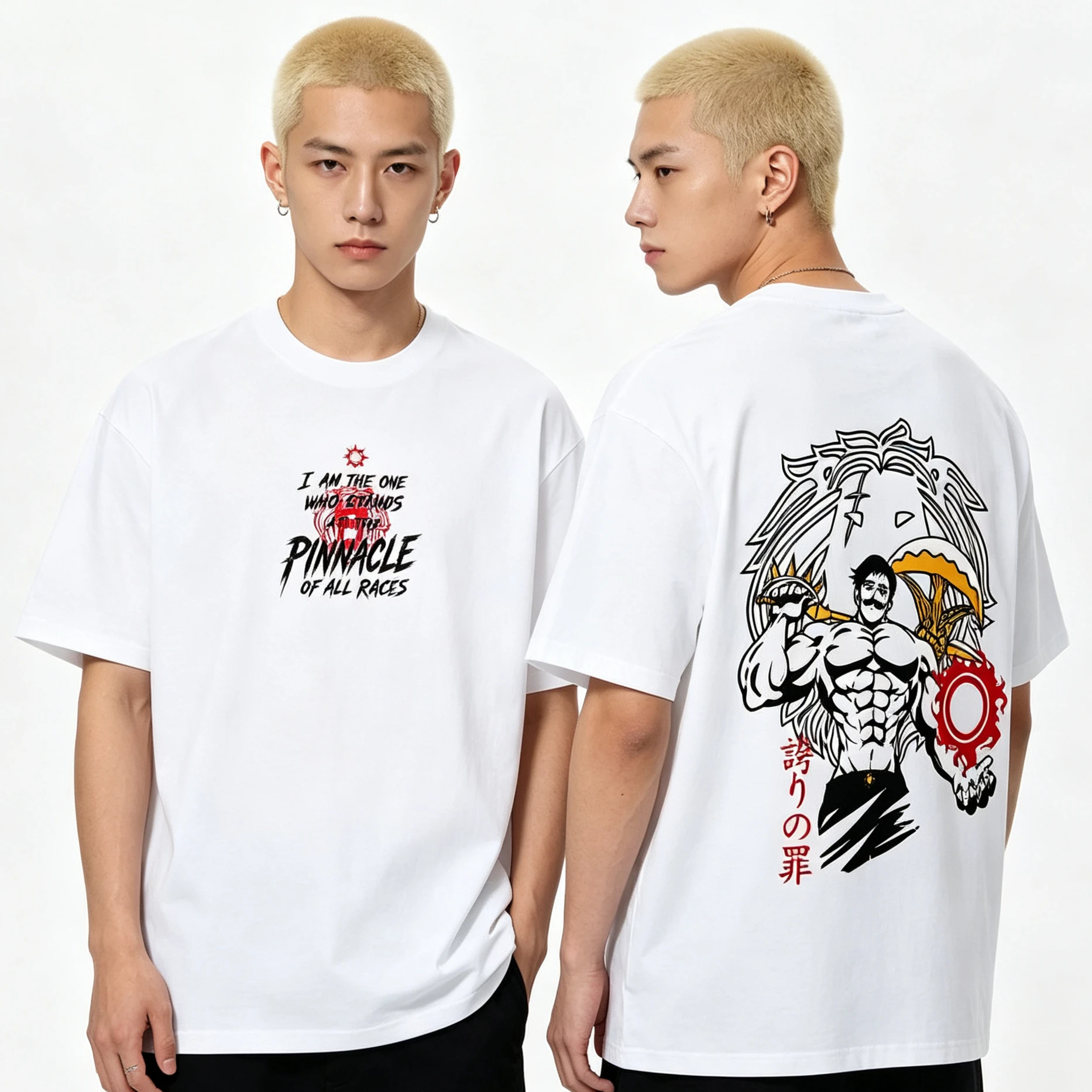 2026 Summer Hot Sale Anime The Seven Deadly Sins Lion's Sin of Pride Escanor T Shirts Y2K Unisex Manga Hip Hop Oversized T-shirt
