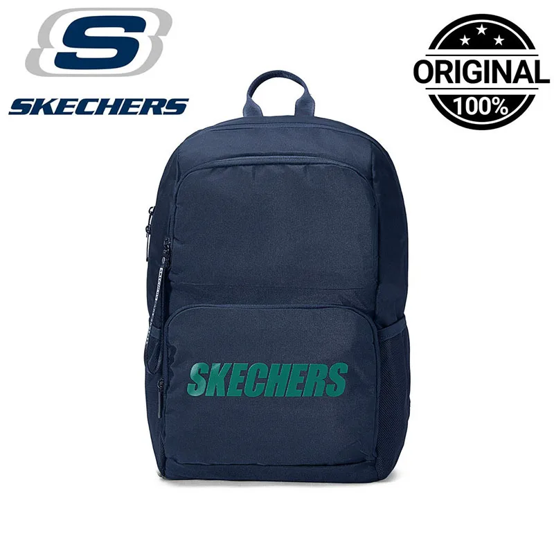 Skechers Navy Blue Backpack Large Capacity Water Resistant School Travel Laptop Daypack L320U196-002Z