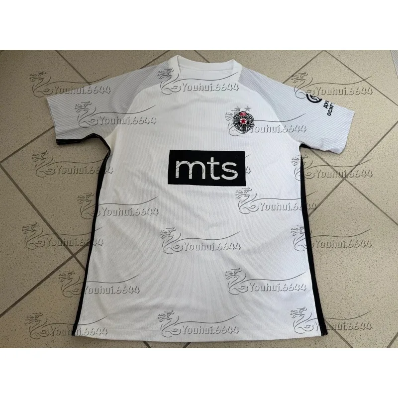

PARTIZAN BELGRADE 2018 19 AWAY MATCH WORN JERSEY SERBIA 3D printed quick-drying breathable short sleeved top off-road