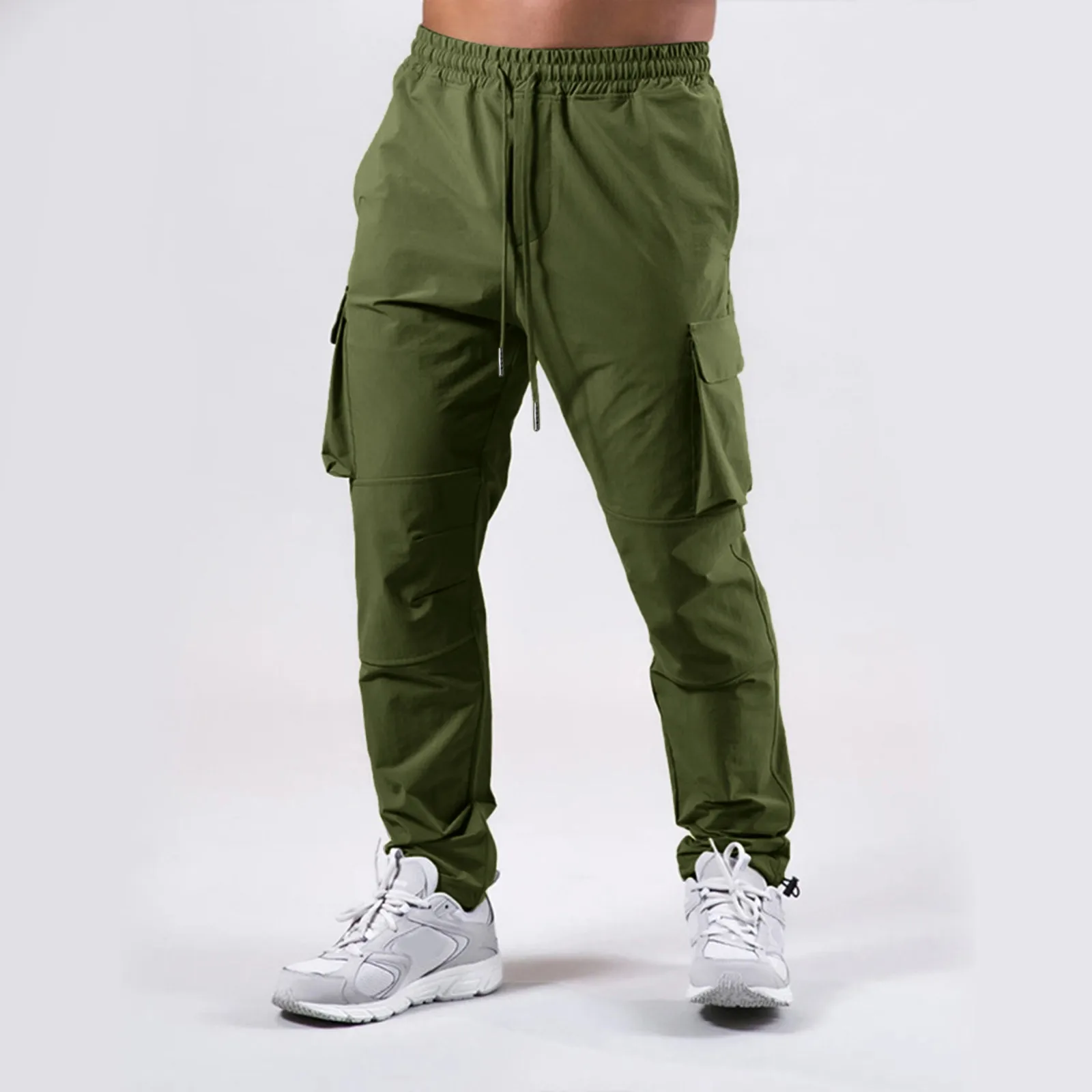 

Autumn Classic Men Cargo Breathable Pants Pockets Casual Work Sweatpants Hip Hop Jogger Fitness Street Trousers Plus Size
