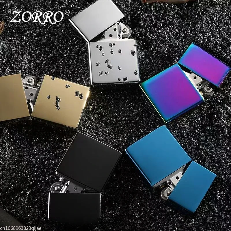 Zorro New 902 Kerosen e Lighter   Windproof Brass Lighters Old Vintage Sanding Wheel Lighters  Men's Gift Smoking Accessories