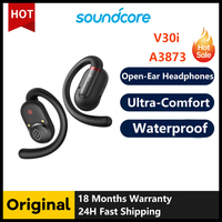 Soundcore by Anker V30i Open-Ear Headphones, Ultra-Comfort, Lightweight Design, Snug Fit, Ergonomic Ear Hooks, Robust Bass, 36H