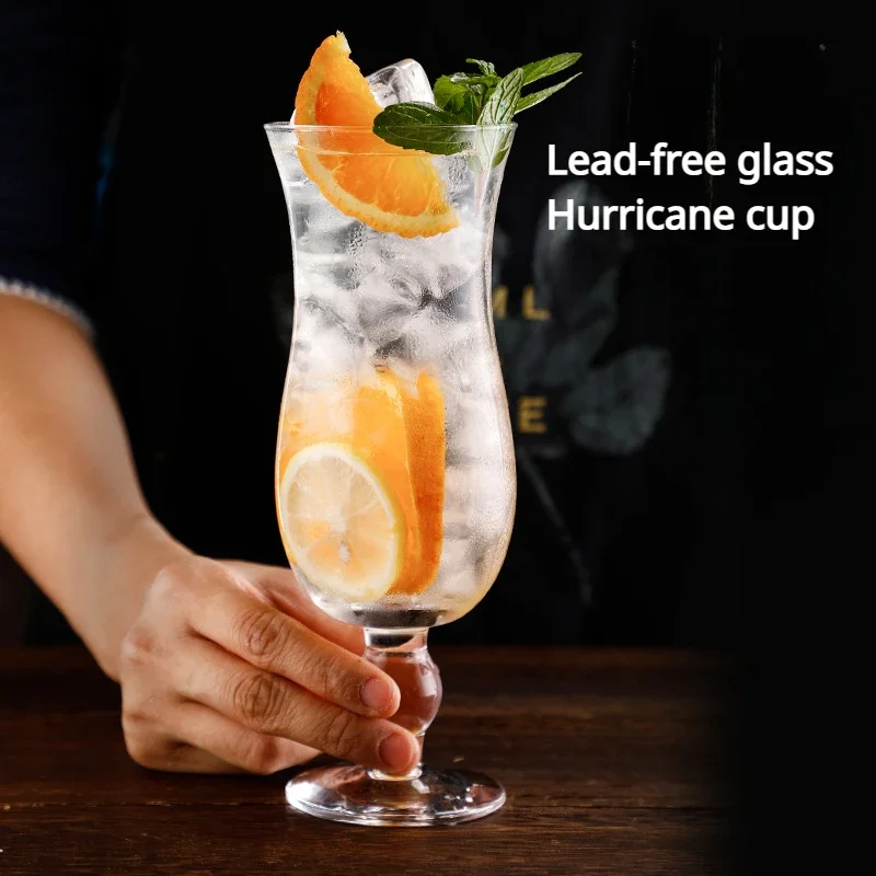 Simple Hurricane Cup 1pc Creative Cups Short-footed Juice Cold Drink Glass Wide Mouth Glasses Essential